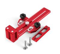 Zhjvihx Plantilla de Corte Delgada, Guía de Plantilla para Sierra de Mesa con Rodillo Moleteado de Doble Rodamiento de 2 Pulgadas con Accesorio de Inglete Reversible, para Ranura en T