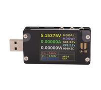 Zhjvihx Probador USB, Medidor de Potencia de Corriente de Voltaje con Pantalla LCD de 1,77 Pulgadas, Detección de Protocolo de Carga Rápida PD QC2.0 QC3.0, Medición de Resistencia del