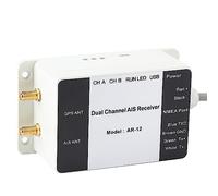 Zhjvihx Receptor AIS, Receptor GPS AIS USB de Doble Canal para Navegación Marina, con Largo Alcance 28 Millas Náuticas y Puerto NMEA, Electrónica Marina ABS Portátil