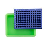 Zhjvihx Soporte de Tubos PCR de Aluminio, Bloque de Enfriamiento de 96 Pozos for Laboratorio (0,2 ml 96 agujeros)