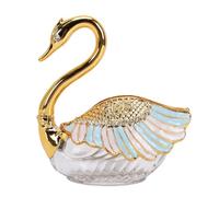 Zhjvihx Tarro de Almacenamiento de Azúcar en Forma de Cisne, Recipiente Decorativo de Vidrio de Plástico para Condimentos con Cuchara, Plato para Servir Dulces, Tazón para Galletas para