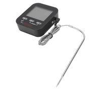 Zhjvihx Termómetro Digital para Carne con 2 Sondas, Termómetro Inalámbrico RF para Alimentos, 7 Tipos de Carne Preestablecidos, Alarma Alta y Baja, para Horno, Ahumador, Parrilla, Cocina, (BLACK)