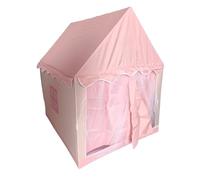 Zhjvihx Tienda de Campaña de Interior para Niñas, Casa de Juegos de Castillo Rosa con Luces de Hadas y Decoración de Borlas, para Juegos de Interior y Exterior