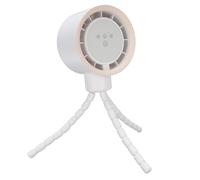 Zhjvihx Ventilador para Cochecito, Ventilador con Clip de Oscilación de 360 grados con Batería de 4000 MAh con Trípode Flexible, Pantalla LED de 4 Velocidades, para Viajes en (WHITE)