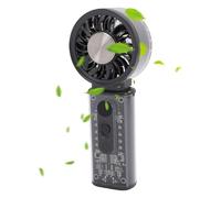 Zhjvihx Ventilador Turbo Portátil, Ventilador Personal de Alta Velocidad de 14000 RPM con Refrigeración por Semiconductores y Pantalla Digital, Alimentado por Batería Recargable para