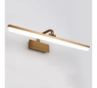 ZHKABEG Lámpara de baño sobre Espejo, lámpara de tocador Dorada, Aplique de baño LED Ajustable en ángulo con Pantalla acrílica para Dormitorio, Sala de Estar, baño, conexión por Cable