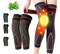 ZHKVAG Aicao Knee Protection for Warm, Aicao Knee Protection, Kneeca Acupressure Self-Heating Knee Sleeve, Compression Knee Brace for Women & Men (XL,Orange)