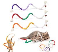 ZHKVAG Celery Pets Cat Chew Rope, Catnip-Infused Organic Cotton Chew Rope Toys for Cats, Catnip Toys for Cats Rope Chew Toy, Self-Entertainment Artifact, Safe Teeth Cleaning (3Pcs-A)