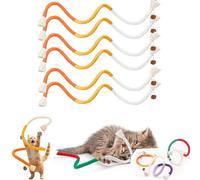 ZHKVAG Celery Pets Cat Chew Rope, Catnip-Infused Organic Cotton Chew Rope Toys for Cats, Catnip Toys for Cats Rope Chew Toy, Self-Entertainment Artifact, Safe Teeth Cleaning (6Pcs-B)