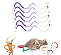 ZHKVAG Celery Pets Cat Chew Rope, Catnip-Infused Organic Cotton Chew Rope Toys for Cats, Catnip Toys for Cats Rope Chew Toy, Self-Entertainment Artifact, Safe Teeth Cleaning (6Pcs-D)