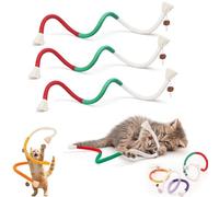ZHKVAG Celery Pets Cat Chew Rope, Catnip-Infused Organic Cotton Chew Rope Toys for Cats, Catnip Toys for Cats Rope Chew Toy, Self-Entertainment Artifact, Safe Teeth Cleaning (3Pcs-C)