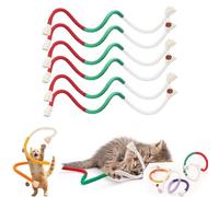 ZHKVAG Celery Pets Cat Chew Rope, Catnip-Infused Organic Cotton Chew Rope Toys for Cats, Catnip Toys for Cats Rope Chew Toy, Self-Entertainment Artifact, Safe Teeth Cleaning (6Pcs-C)