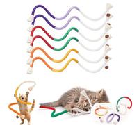 ZHKVAG Celery Pets Cat Chew Rope, Catnip-Infused Organic Cotton Chew Rope Toys for Cats, Catnip Toys for Cats Rope Chew Toy, Self-Entertainment Artifact, Safe Teeth Cleaning (6Pcs-A)