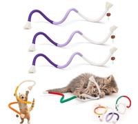ZHKVAG Celery Pets Cat Chew Rope, Catnip-Infused Organic Cotton Chew Rope Toys for Cats, Catnip Toys for Cats Rope Chew Toy, Self-Entertainment Artifact, Safe Teeth Cleaning (3Pcs-B)