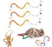 ZHKVAG Celery Pets Cat Chew Rope, Catnip-Infused Organic Cotton Chew Rope Toys for Cats, Catnip Toys for Cats Rope Chew Toy, Self-Entertainment Artifact, Safe Teeth Cleaning (3Pcs-D)