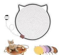 ZHKVAG Celery Pets Dual Scratching Pad, Scratching Pads for Indoor Cats, Cat Scratch Pads, Cat Scratching Mat Natural Cotton Rope Cat Scratching Pad,Large Size Cat Bed Cat Scratching Pad (20in,White)
