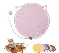 ZHKVAG Celery Pets Dual Scratching Pad, Scratching Pads for Indoor Cats, Cat Scratch Pads, Cat Scratching Mat Natural Cotton Rope Cat Scratching Pad,Large Size Cat Bed Cat Scratching Pad (17in,Pink)