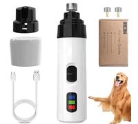 ZHKVAG Heusom Silent Pro Nail Grinder, Quiet Groom Rechargeable USB Charging Electric Pet Nail Grinder, Heusom Dog Nail Trimmer, Suitable for Dogs Cats and All Pet (Standard+2* Head)