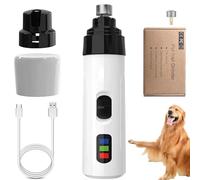 ZHKVAG Heusom Silent Pro Nail Grinder, Quiet Groom Rechargeable USB Charging Electric Pet Nail Grinder, Heusom Dog Nail Trimmer, Suitable for Dogs Cats and All Pet (Standard+1* Head)
