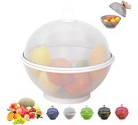 ZHKVAG Mesh Fruit Basket With Lid, Fruit Fly Proof Bowl With Mesh Basket, Large Capacity Mesh Fruit Basket with Lid anti Fruit Fly (White)