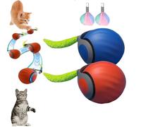 ZHKVAG Speedy Tail 2.0, Speedy Tail 2.0 Cat Toy, Speedy Tail Cat Toy, Interactive Cat Toys for Indoor Cats, Automatic Moving Cat Toy Ball, USB Rechargeable Cat Toys Ball, with Replacement Tail (2Mix)