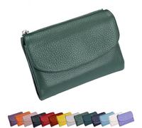 ZHKVAG Unisex Pebble Leather Wallet, Small Short Genuine Leather Coin Purse For Coins Credit Cards Holder for Men Women (#7)