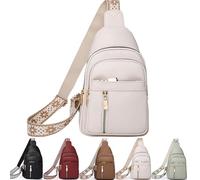 ZHKVAG Wbougisay Crossbody Bag, Large Wbougisay Capacity Anti-Theft Solid Color Crossbody Bag Womens for Daily Travel (White)