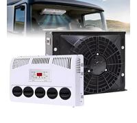 ZhlCrioxenic 12v/24v Aire Acondicionado Split, Aire Acondicionado Autocaravana, Cuenta con Modos De Enfriamiento RáPido Y Ahorro De EnergíA; Compatible con BateríAs De Ciclo Profundo Black-12V