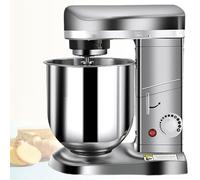 ZhlCrioxenic Amasadora de para PanaderíA, Batidora de Pie EléCtrica Comercial, para Masa, Gancho para Mezclar, Batidor de Huevos, para Pan, Pizza, PasteleríA Y PanaderíA Silver-7L