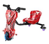 ZhlCrioxenic Triciclo A BateríA Drift Trike, Ruedas para NiñOs, Patinete De Deriva Infantil, con 5 Tipos De Longitudes Ajustables, Soporta hasta 100 Kg, VehíCulo EléCrico Desde 8 AñOs 8IN-H