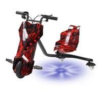 ZhlCrioxenic Triciclo A BateríA Drift Trike, Ruedas para NiñOs, Patinete De Deriva Infantil, con 5 Tipos De Longitudes Ajustables, Soporta hasta 100 Kg, VehíCulo EléCrico Desde 8 AñOs 6.5IN-G