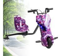 ZhlCrioxenic Triciclo Crazy Drift Trike Infantil, Patinete De Paseo para NiñOs con Luces, Capacidad De Carga MáXima De 100 Kg, para NiñOs A Partir De 8 AñOs 8IN-L