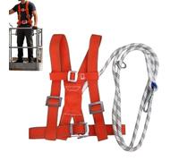 Zhliuqo Arnés De Seguridad - Arnés De Seguridad Para Techo, Absorción De Impactos Ajustable, Almohadilla De Cintura Engrosada Para Personal De Almacén Mantenimiento Limpiador De Ventanas Escalador