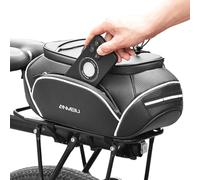 Zhliuqo para Portabicicletas | Compartimento Ajustable Impermeable de PU 10L | Alforja Trasera de Gran Capacidad | para Carretera, Montaña, Patinete Eléctrico, Desplazamientos y Exterior, Hombres y