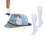 Zhliuqo Sombrero Alpino - Divertido Set de Gorros de Tela No Tejida,Sombreros Fedora Festivos para Hombres,para Adultos y Adolescentes, Desfiles, Actuaciones, Cosplay,