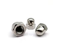 ZHLWei 1/2/10/50 piezas M3 M4 M5 M6 M8 M10 M12 M14 M16 304 A2-70 Acero inoxidable Hexagonal Tapa decorativa Semicírculo Tapa de cúpula Tuerca bellota
