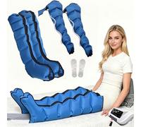 ZHNANDAMAI Masajeador Presoterapia Piernas, Botas Presoterapia Piernas y Abdomen, 6 Cámaras Compresión, Control Remoto, 10-90 Min, 0-240 mmHg, Mejora Circulación y Drenaje Linfático