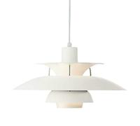 ZHNPJE Lámpara Colgante PH5 con Bombilla, lámpara Colgante danesa PH Moderna Blanca, iluminación de Techo Minimalista con Forma de ovni para Sala de Estar, Comedor, Cocina y Restaurante