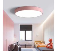 ZHNPJE Lámpara de Techo LED empotrada con Control Remoto, lámpara de Techo Redonda Regulable con Pantalla acrílica, lámpara de Techo Moderna para Sala de Estar, Pasillo, baño, Dormitorio, Rosa, 60 cm