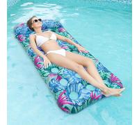 ZHODADA Flotador Inflable para Piscina para Adultos, Bouee Piscina con Portavasos,Colchón Inflable para Piscina Playa Tumbona Hamaca Flotante Piscina Cama Flotante Inflable