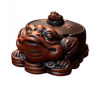 zhongguoqiaomao Cenicero Vintage con Tapa Cerámica Sapo dorado retro Oficina hotel salón de té Manualidades Adorno de decoración vintage para fumadores