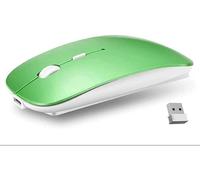 zhonghua Ratón Inalámbrico, Ratón de Carga Silencioso Computadora Portátil Computadora 2.4G Computadora Portátil Computadora Portátil Ratón sin Cuerda (Verde)