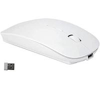 zhonghua Ratón Inalámbrico, Ratón de Carga Silencioso Computadora Portátil Computadora 2.4G Computadora Portátil Computadora Portátil Ratón sin Cuerda (Blanco)