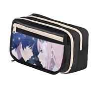 Zhongkaihua 02/Zero Two - Estuche para lápices de anime con impresión de anime, adorable bolsa organizadora de papelería, gran capacidad, múltiples compartimentos para la escuela y la oficina, para