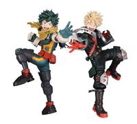 Zhongkaihua 2 piezas figuras de anime MHA Midoriya Izuku VS Katsuki Bakugou, figura de acción, estatua de 16 cm, colección de modelos de anime, adornos de escritorio, regalos