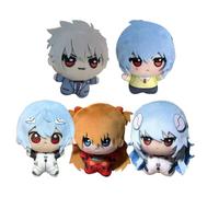 Zhongkaihua 5 colgantes de peluche de Nagisa Kaworu/Asuka Langley Soryu/Ayanami Rei, figura de anime, relleno suave, 10 cm, bonitos colgantes para coleccionar regalos