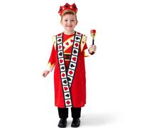 Zhongkaihua Ace of Hearts - Conjunto de disfraz de familia real, rey y princesa: disfraz de Halloween y Navidad con temática medieval para carnaval y diversión familiar