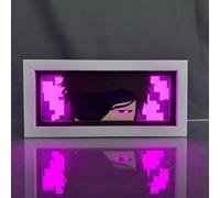Zhongkaihua Aizen Sosuke - Caja de luz de anime 3D para tallar papel RGB, 7 colores cambiantes, lámpara de mesa para decoración de dormitorio, lámpara de mesita de noche