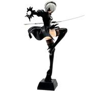 Zhongkaihua Automata 2B Game - Figura de acción YoRHa No. 2 Tipo B, figura de PVC, modelo de anime Yorha 2B, figuras de lucha con espadas, regalo coleccionable (negro, 24 cm)