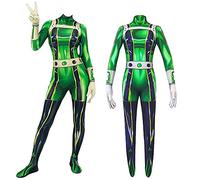 Zhongkaihua Boku no Hero Academia - Mameluco con impresión 3D de My Hero Academia, disfraz de anime para niños y adultos, disfraz de Asui Tsuyu, disfraz de superhéroe de Halloween, traje unisex